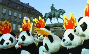2009年12月12日，WWF在丹麥哥本哈根氣候峰會期間舉行的游行活動。