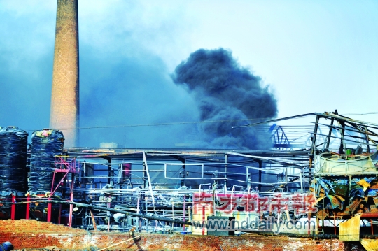 山東陽谷農藥廠再次爆燃