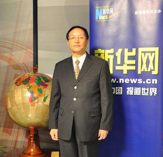 張國寶接受中國新華新聞電視網和新華網聯合專訪。新華網 王鐳 攝