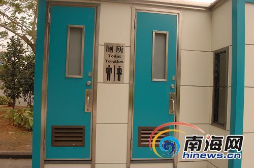 海口環保公廁使用不理想或損壞關閉或顯示錯亂