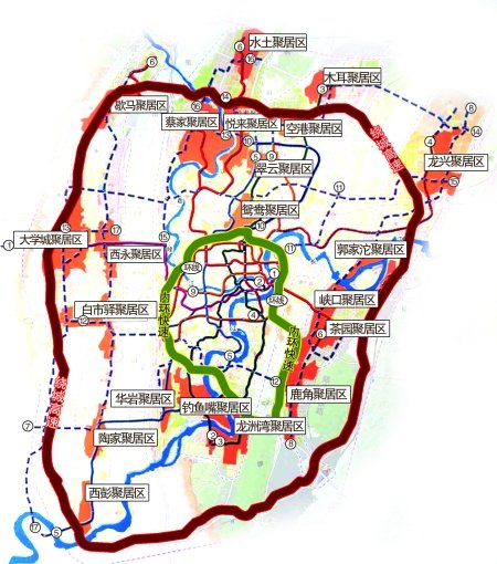 主城“二環時代”21大型聚居區規劃完成(圖)