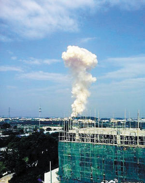 廣州番禺一化工廠發生爆炸