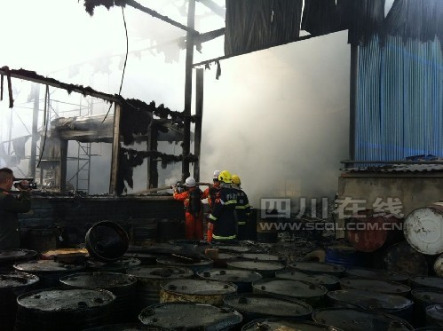 廣漢一化工廠發生油罐爆炸事故